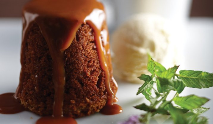 Sticky toffee pudding with butterscotch sauce