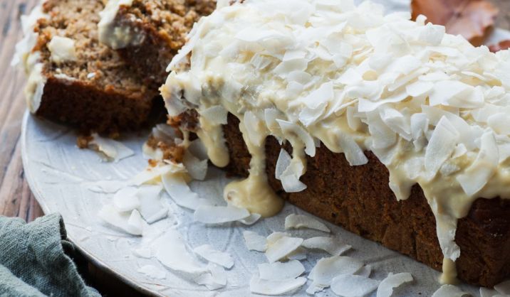 Coconut Frosted Banana Bread