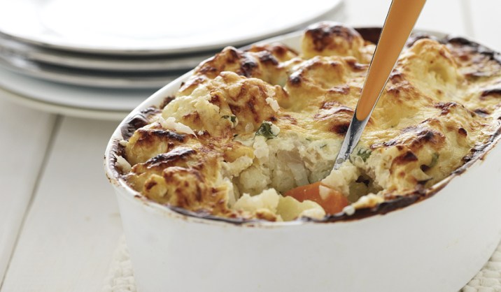Γκρατέν με κουνουπίδι, λαχανικά και Kerrygold Imokilly Regato Classic