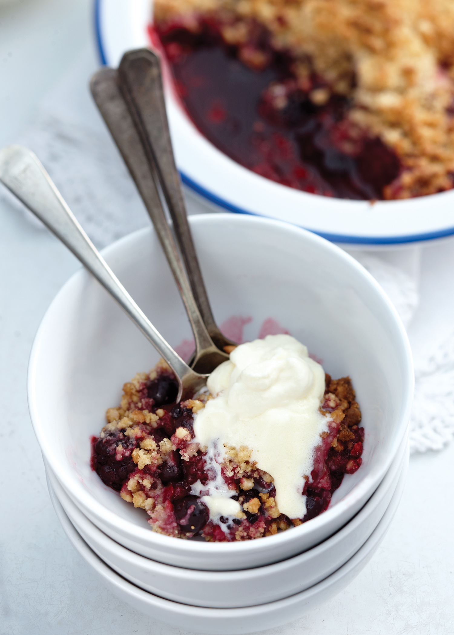 Receta de Mixed Berry Crumble