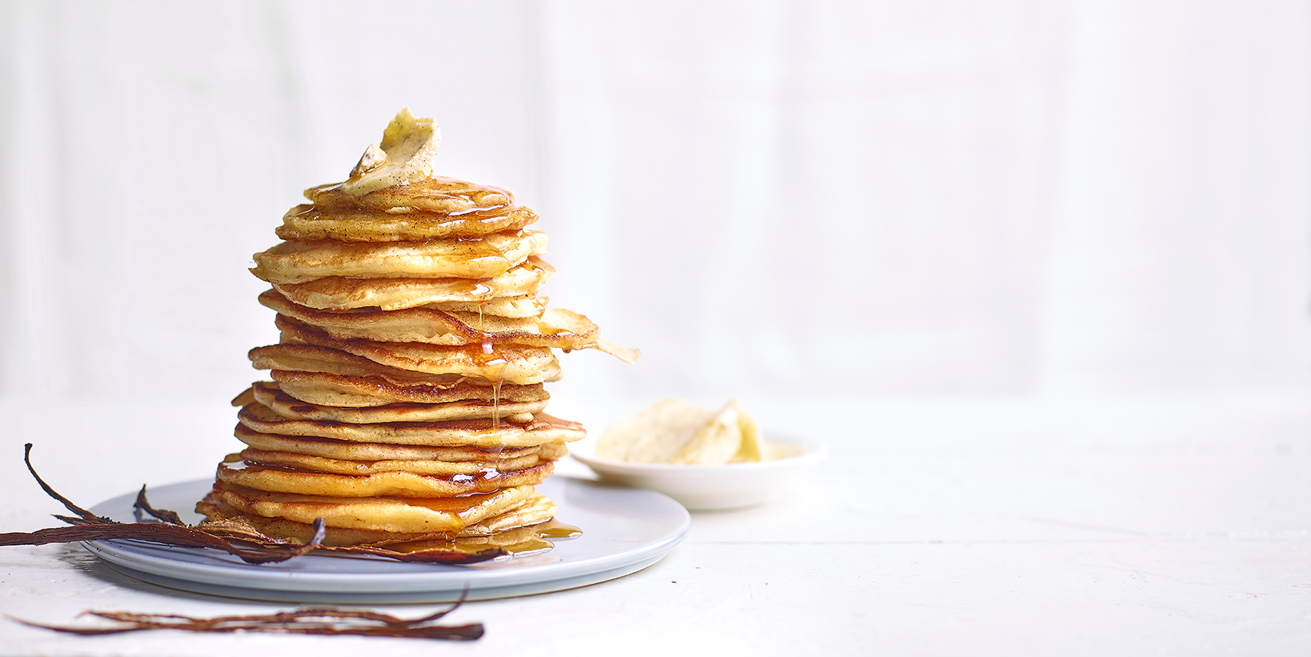 Pancakes au beurre vanillé