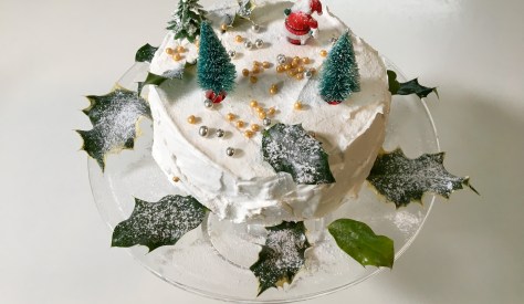 This White Christmas Cake with its layer of crisp frosting is a delicious alternative for those who do not like the traditional fruit cake.  It is best made not more than a week before Christmas.