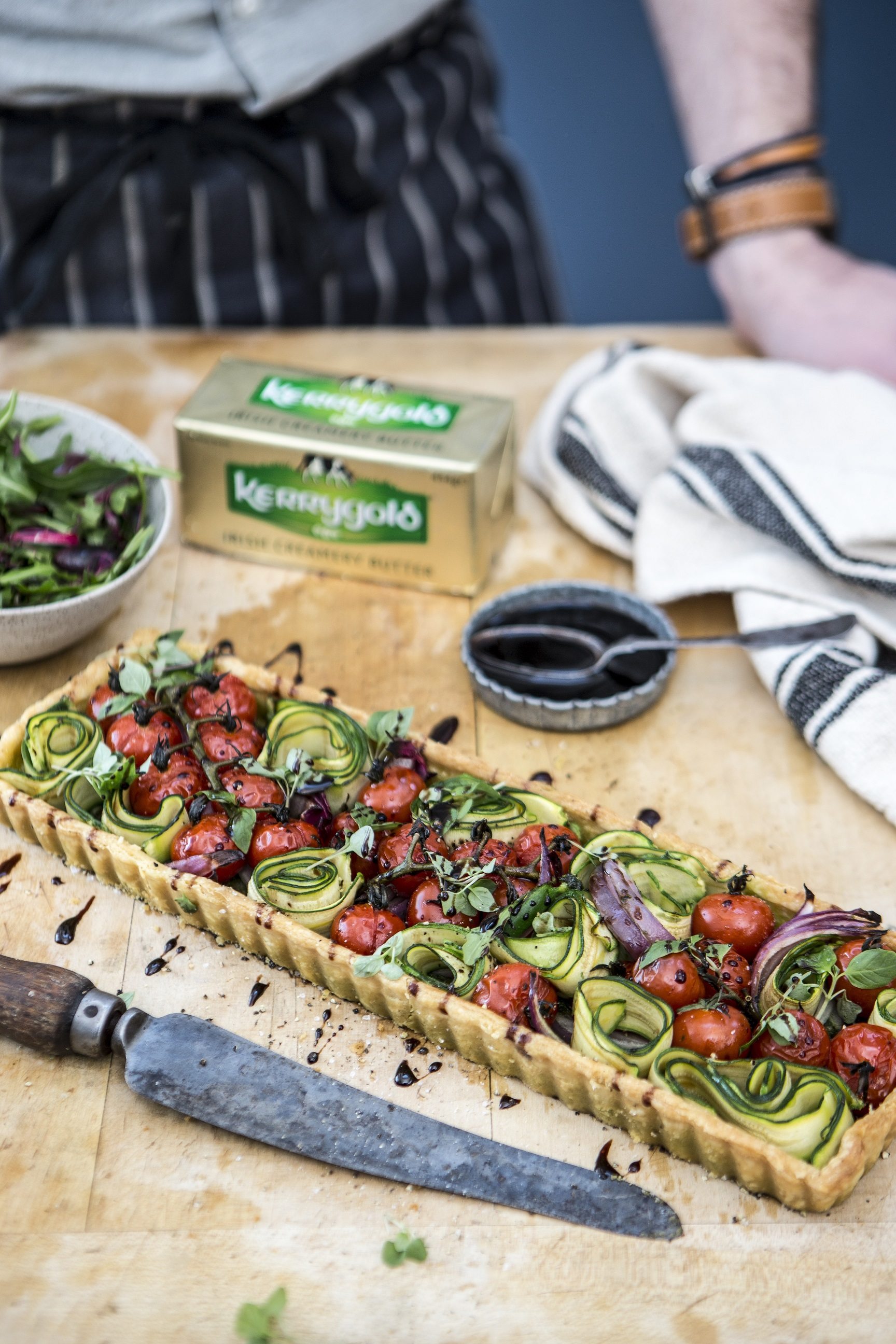 Vegetable Tart with Balsamic Reduction Recipe