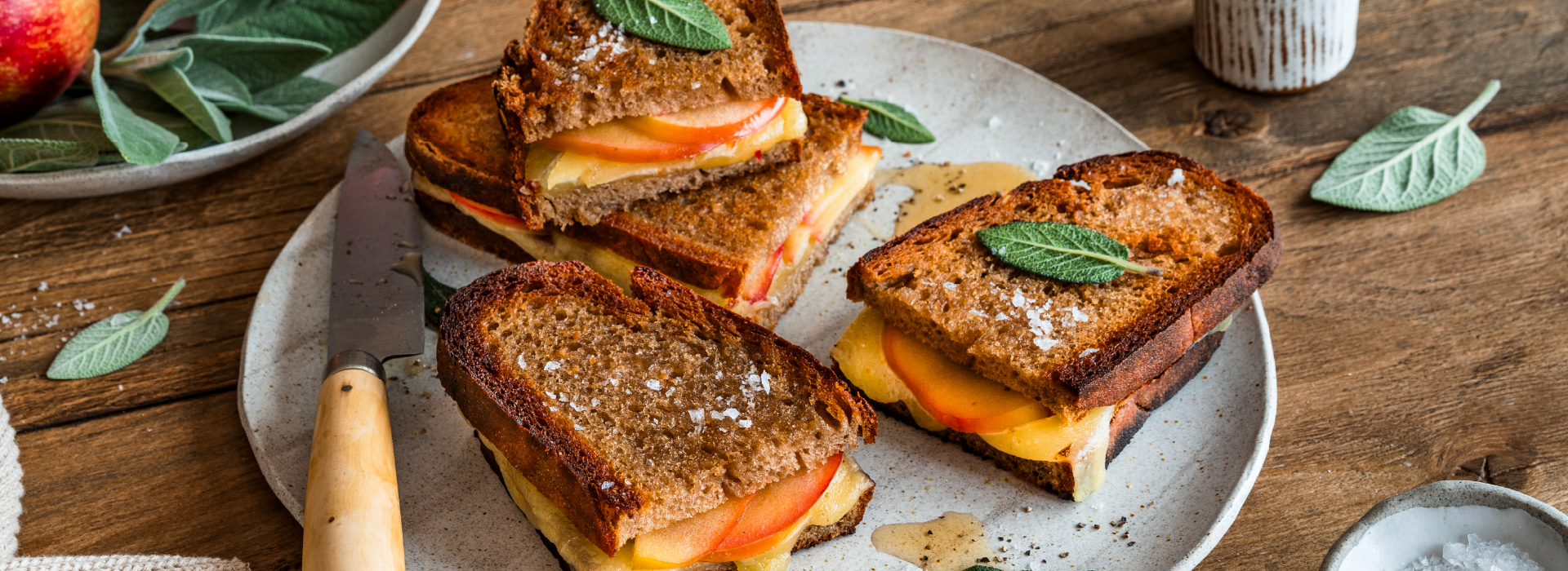Grilled Cheese Sandwich with Apple & Sage