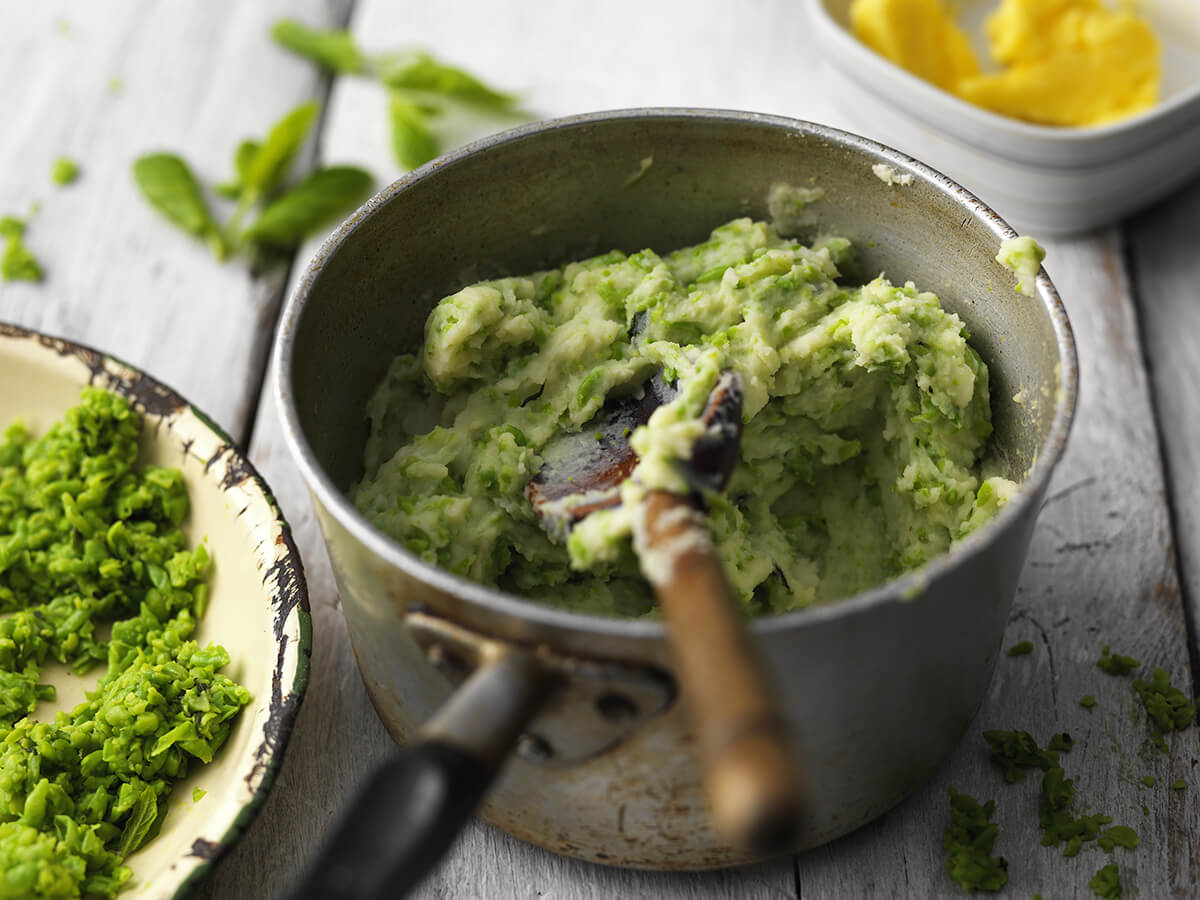 Doperwtenpuree met munt