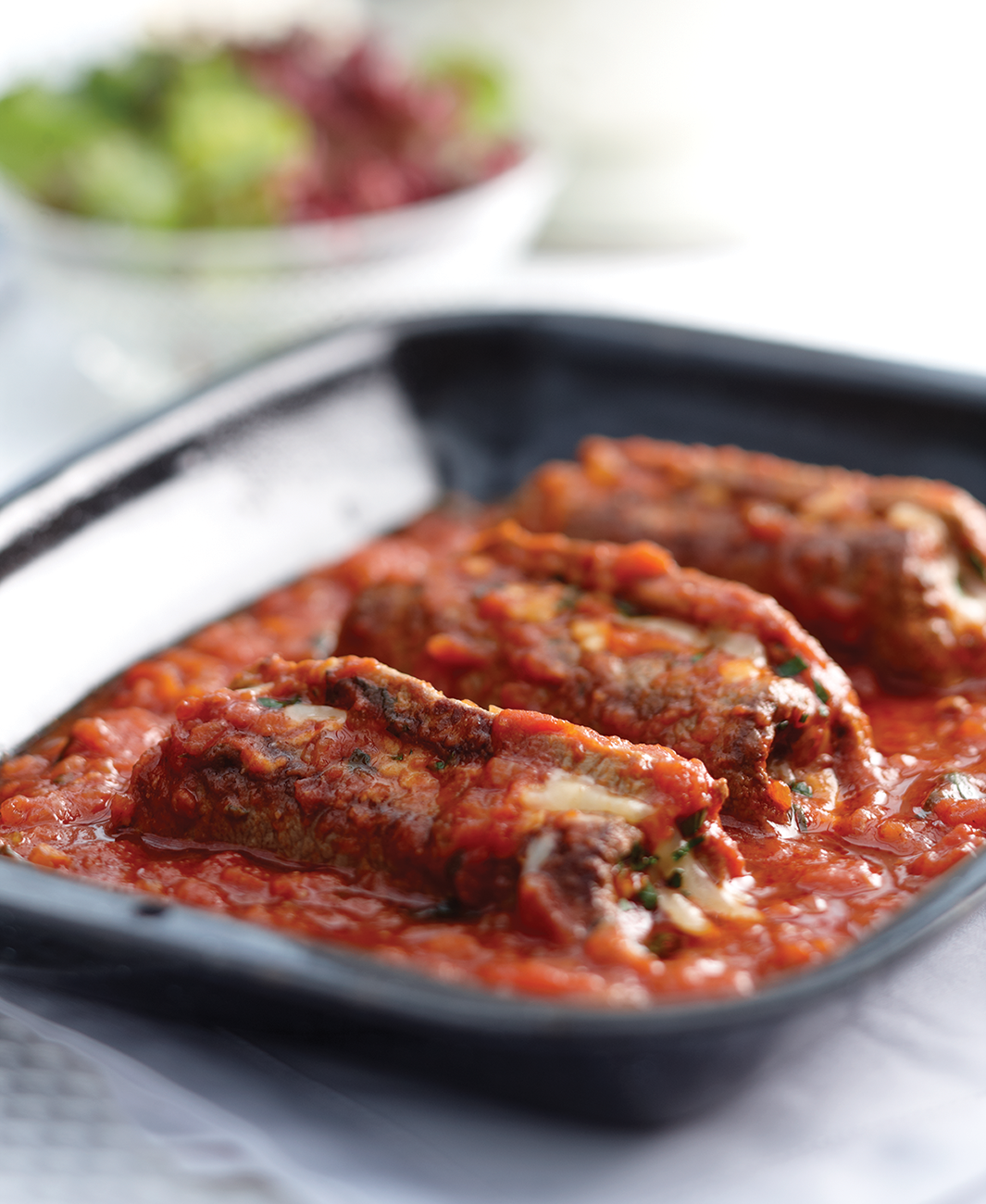 Runderrolletjes met tomaten ragout