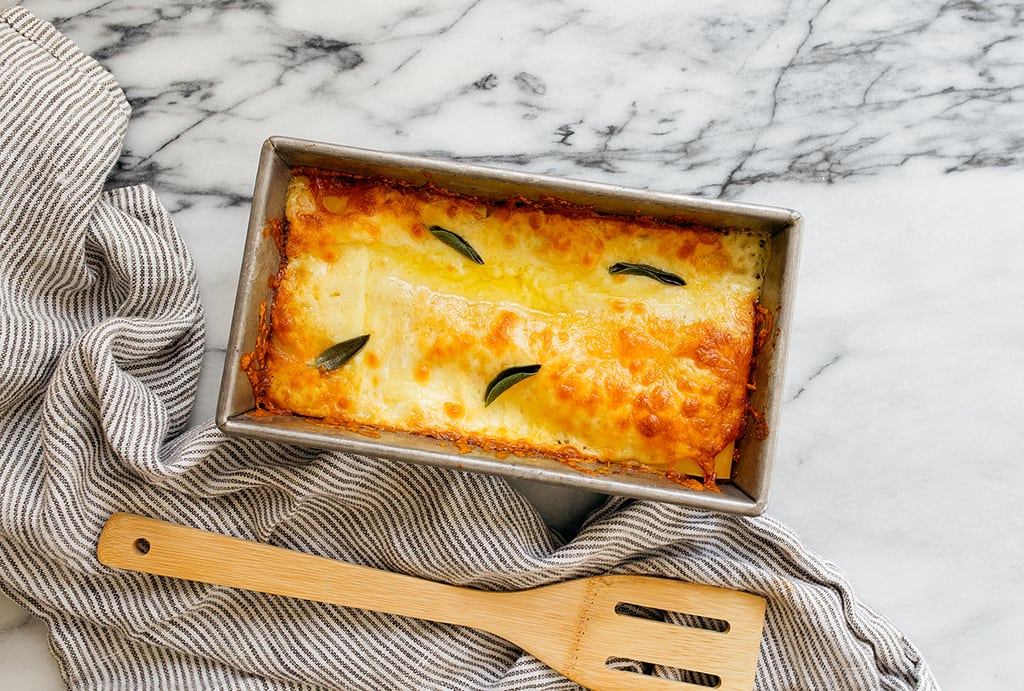 Lasagne met flespompoen