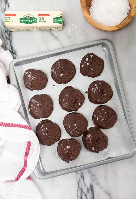 Franse zandkoekjes met chocolade