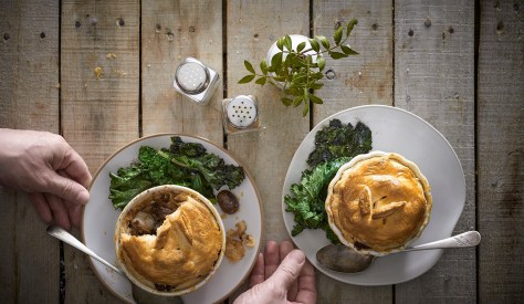 This vegetarian winter warmer is a real staple dish; chestnuts are a wonderful filler for winter food. We've added the ingredients and method for handmade puff pastry - have a go at making this or simply use ready roll.