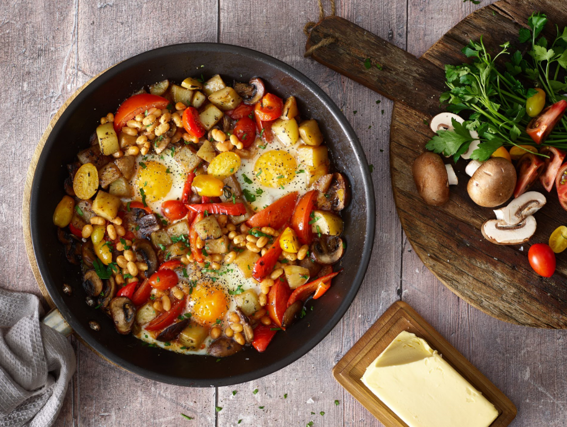 One-pan veggie English breakfast recipe - BBC Food