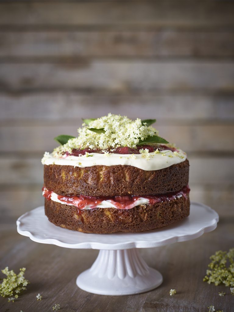 Rhubarb and Elderflower Cake Recipe | Kerrygold UK