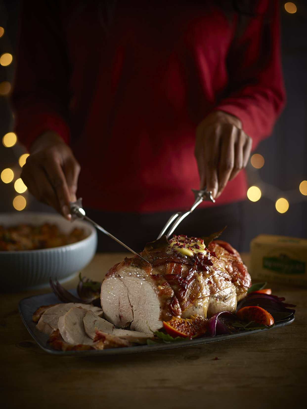 Stuffed Turkey Crown with Cranberry Butter Recipe | Kerrygold UK