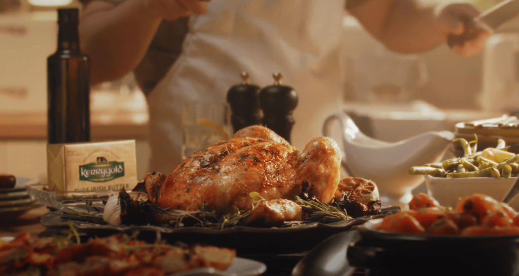 Roast Chicken with Roast Garlic, Lemon Zest and Herb Butter and Smashed Roast Potatoes Recipe