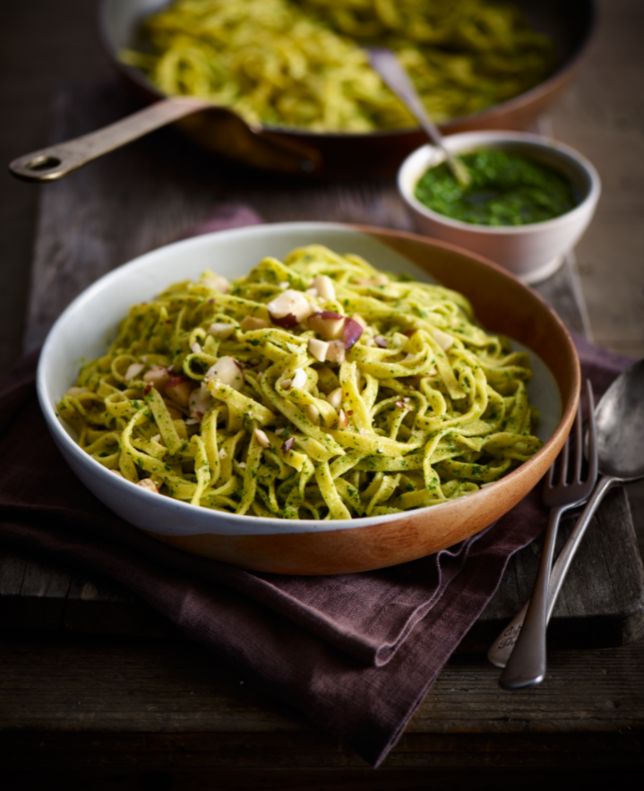 Spaghetti with Kale Pesto Recipe