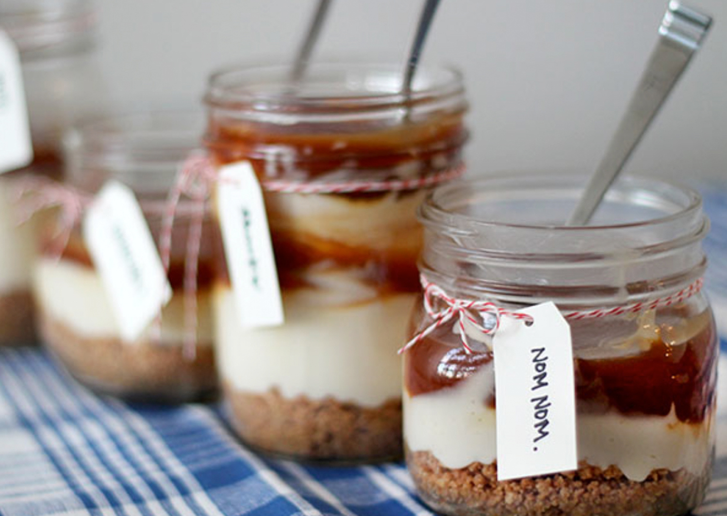 Christmas Dessert Recipe Ideas | Salted Caramel Cheesecake Jars