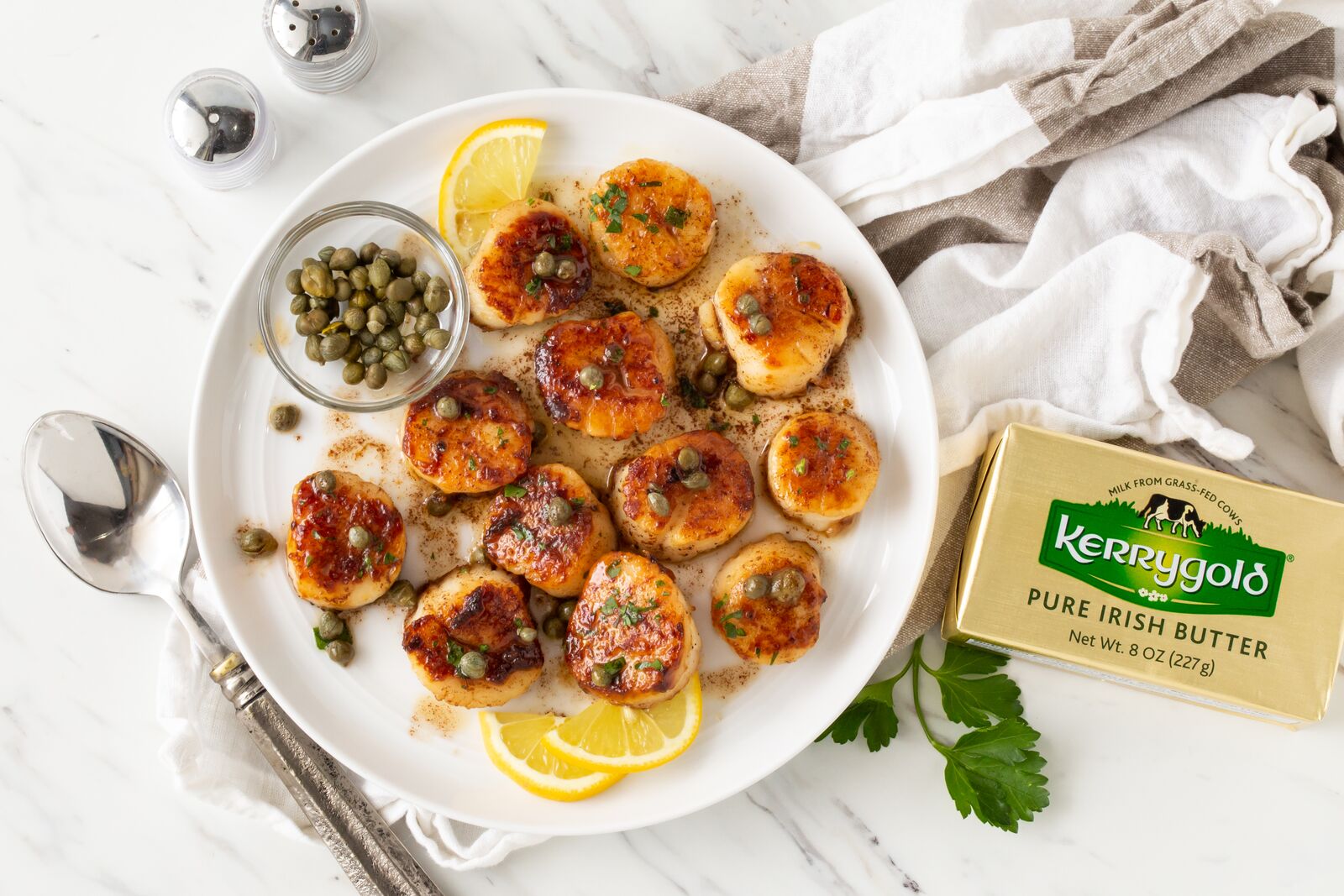 Pan Seared Scallops with Lemon Caper Sauce Recipe | Kerrygold SA