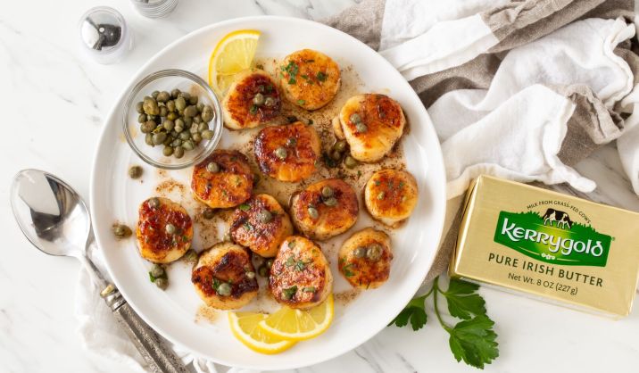 Pan Seared Scallops with Lemon Caper Sauce