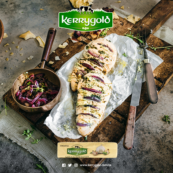 Stuffed Onion Chicken Breast with Herb Butter Onion Chutney Recipe | Kerrygold South Africa