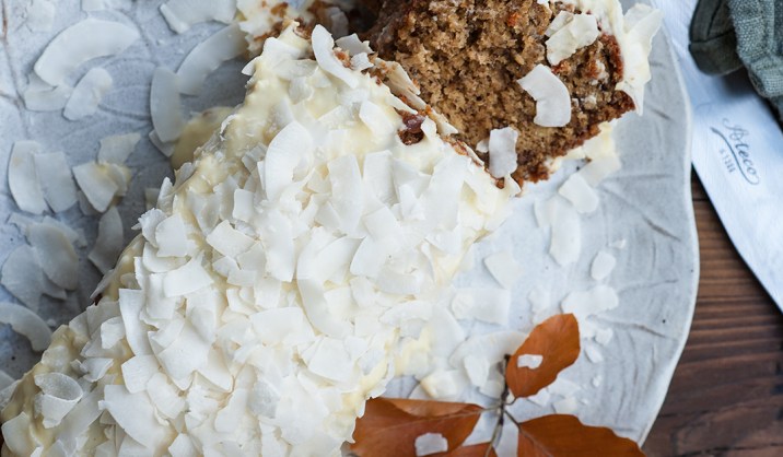 Banana Bread Cake with Coconut Frosting